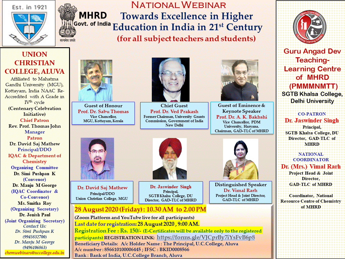 National Webinar in collaboration with GAD-TLC on 28th August 2020